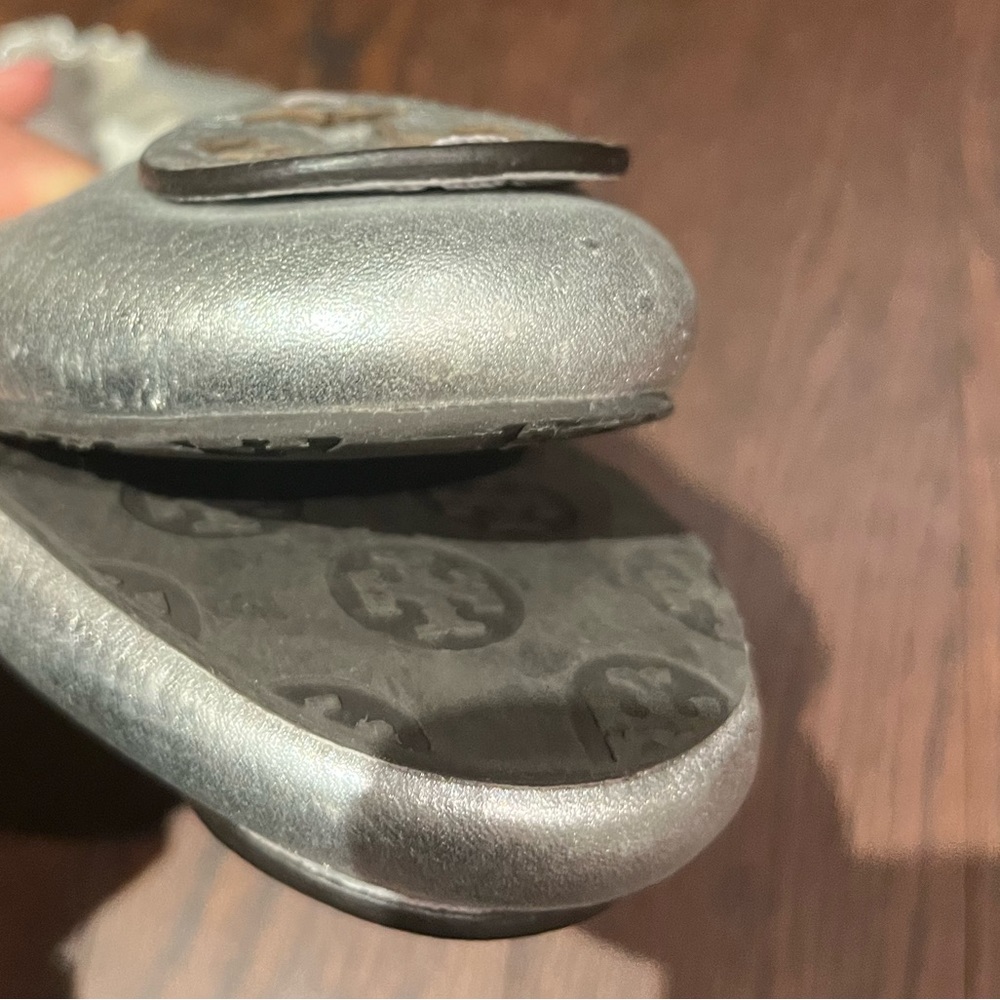 🌟HOST PICK🌟Tory Burch Silver Ballet Flats - Picture 7 of 12